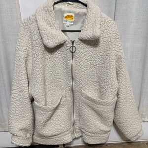C&C California Women's Off-White Teddy Jacket